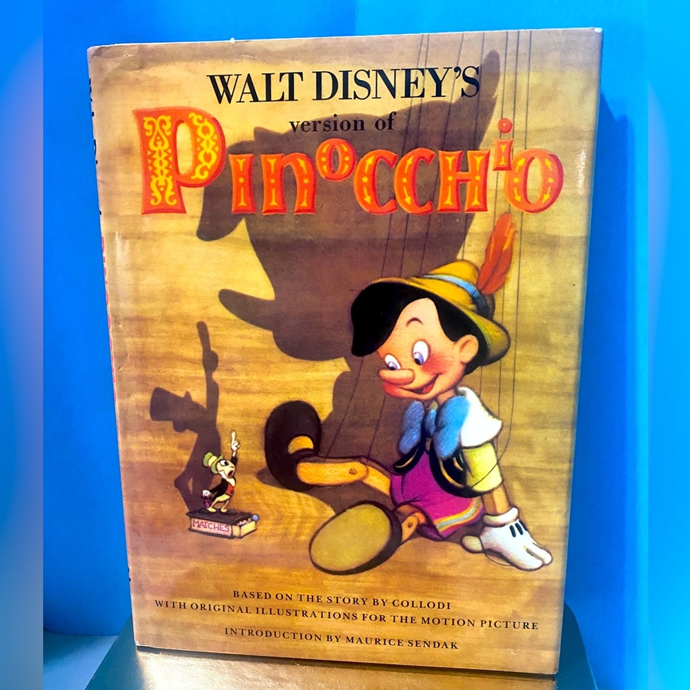 WALT DISNEYS VERSION OF PINOCCHIO VTG 1988 HARDCOVER BOOK & DUST JACKET LIKE NEW